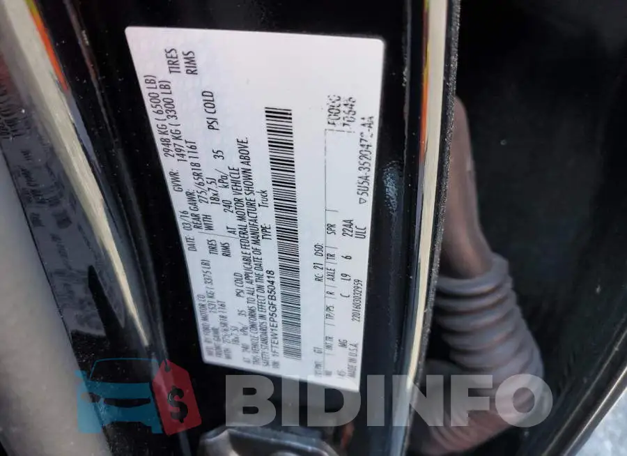1FTEW1EP5GFB50418 Photo# 12