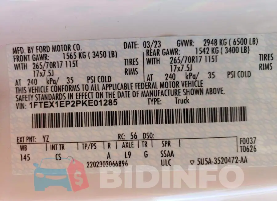 1FTEX1EP2PKE01285 Photo# 12