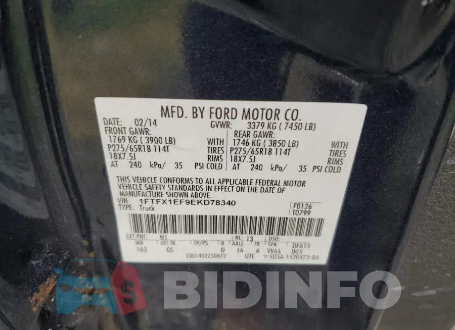 1FTFX1EF9EKD78340 Photo# 12