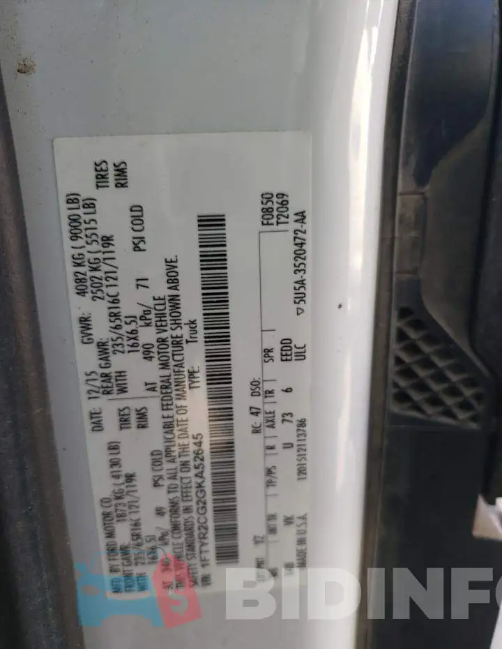 1FTYR2CG2GKA52645 Photo# 12