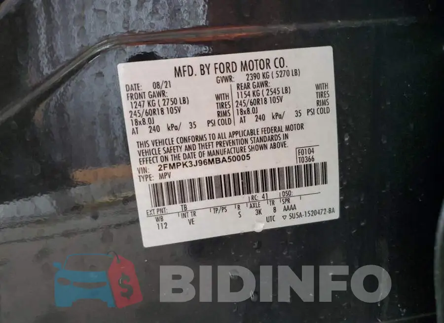 2FMPK3J96MBA50005 Photo# 14