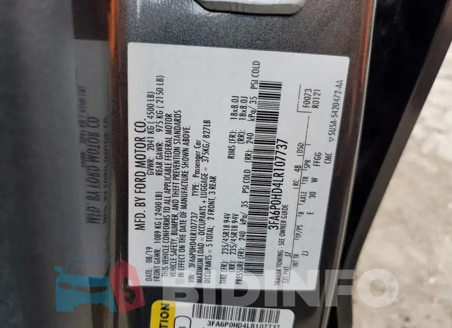 3FA6P0HD4LR107737 Photo# 12