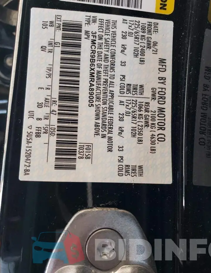 3FMCR9B6XMRA89005 Photo# 13