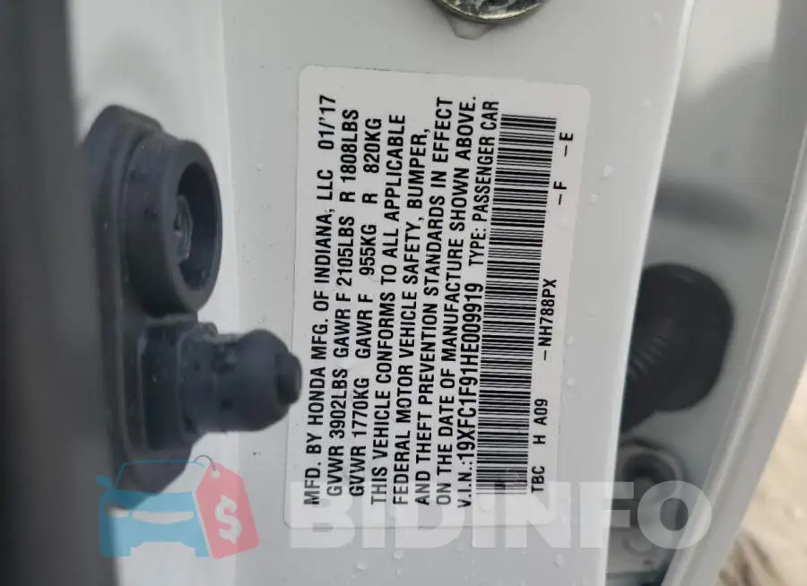 19XFC1F91HE009919 Photo# 12