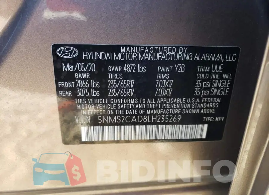 5NMS2CAD8LH235269 Photo# 13