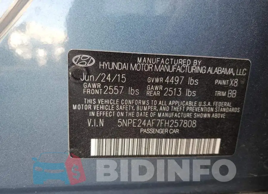5NPE24AF7FH257808 Photo# 12