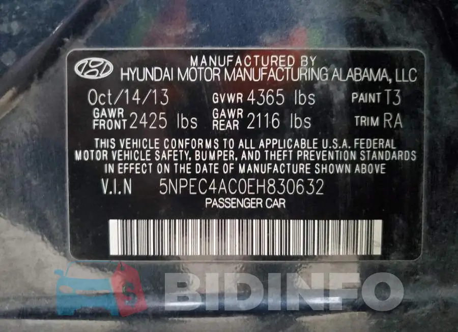 5NPEC4AC0EH830632 Photo# 12