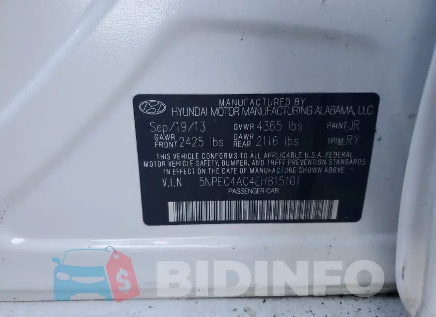 5NPEC4AC4EH815101 Photo# 12