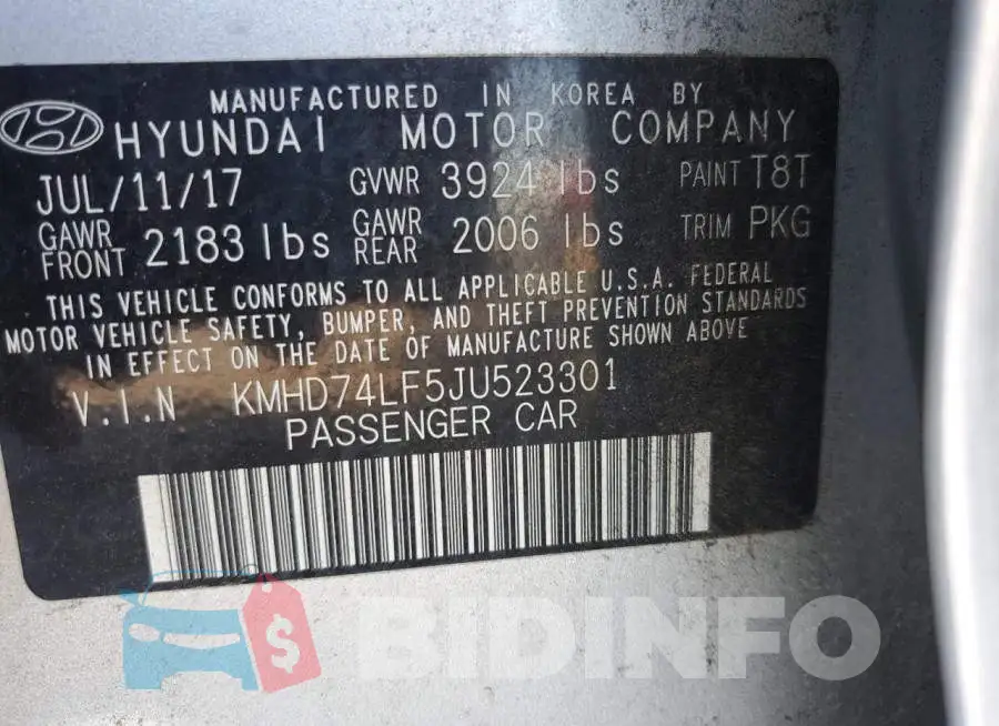 KMHD74LF5JU523301 Photo# 12