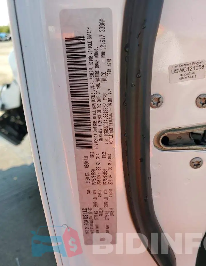 1C6RR7GT4JS218252 Photo# 12