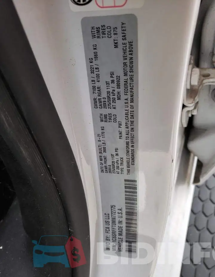 1C6SRFFT0MN772775 Photo# 12