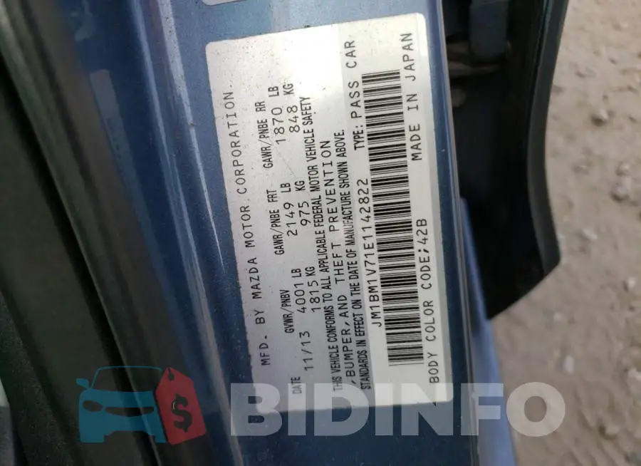 JM1BM1V71E1142822 Photo# 13