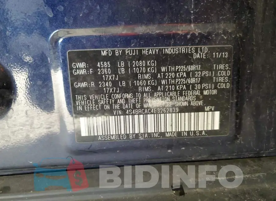 4S4BRCAC4E3262839 Photo# 12