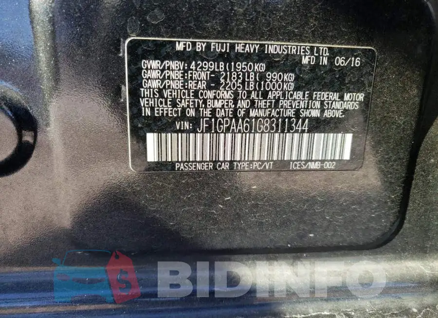 JF1GPAA61G8311344 Photo# 13