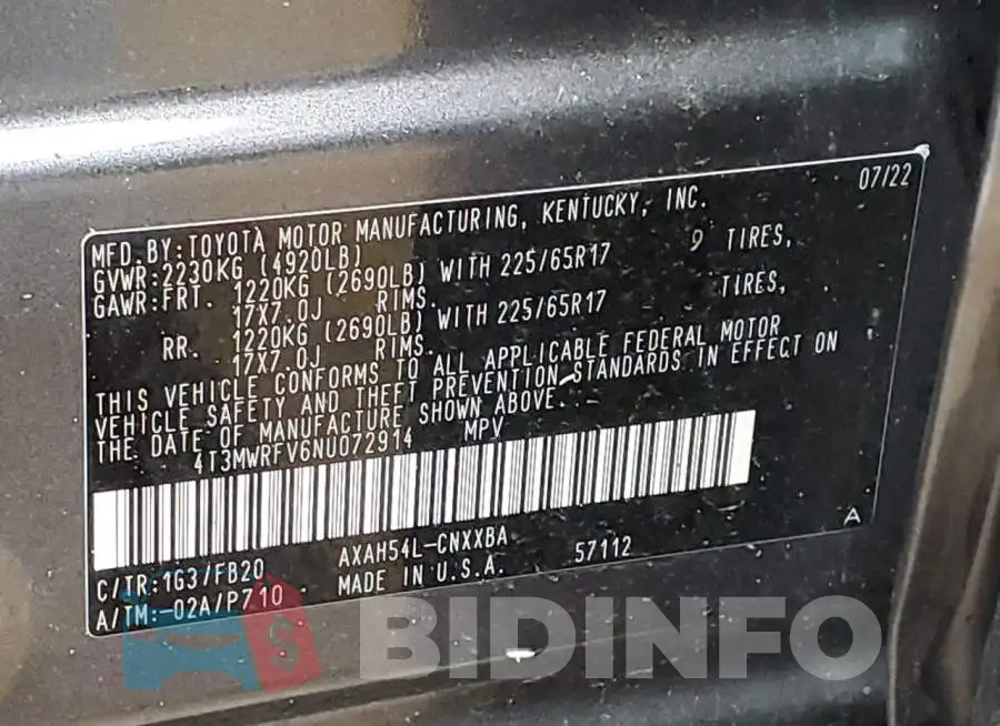 4T3MWRFV6NU072914 Photo# 12