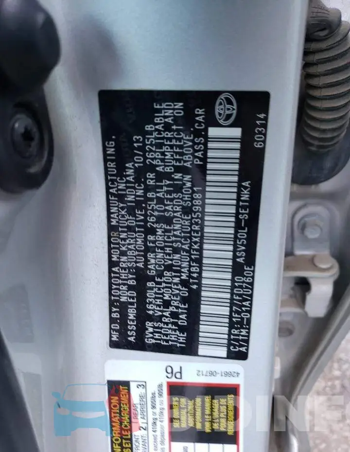 4T4BF1FKXER359881 Photo# 12
