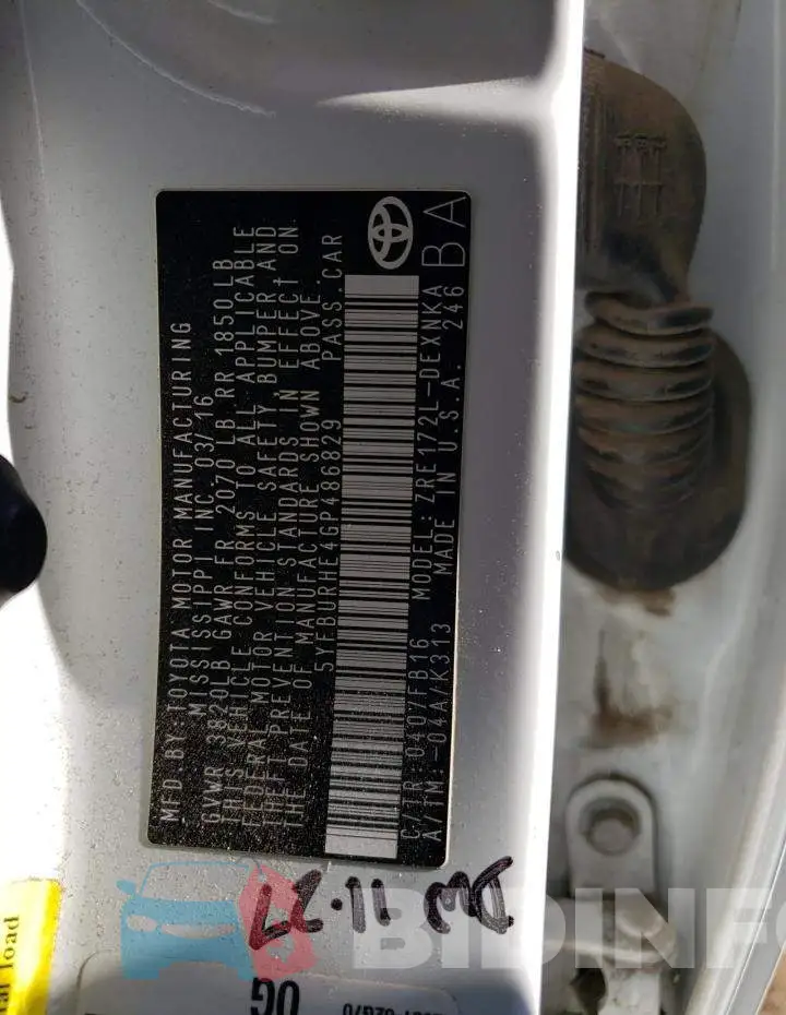 5YFBURHE4GP486829 Photo# 12