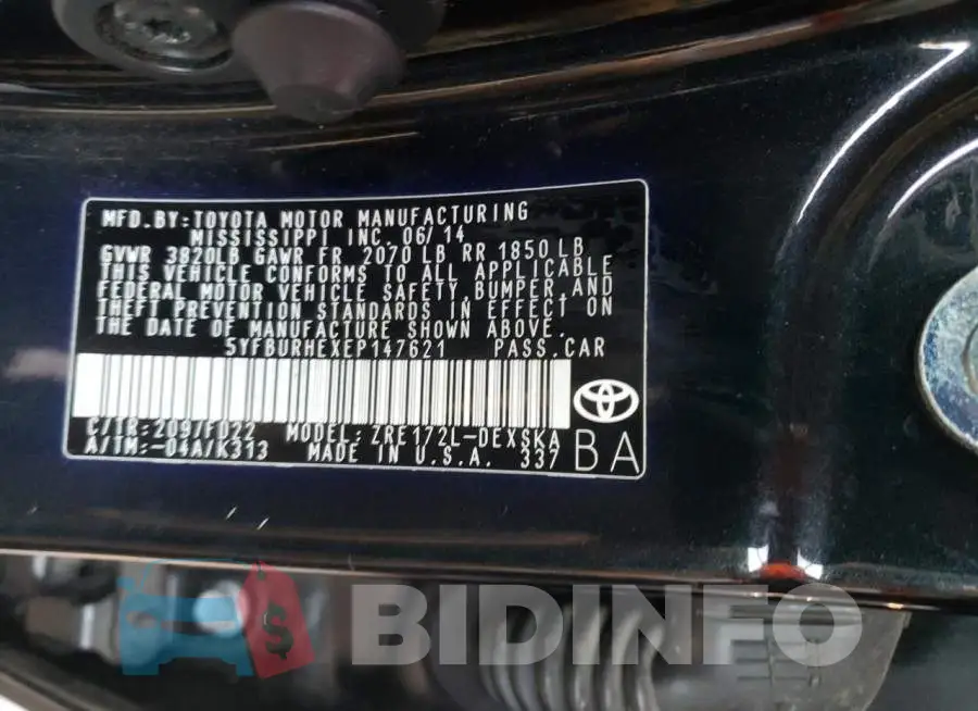 5YFBURHEXEP147621 Photo# 12