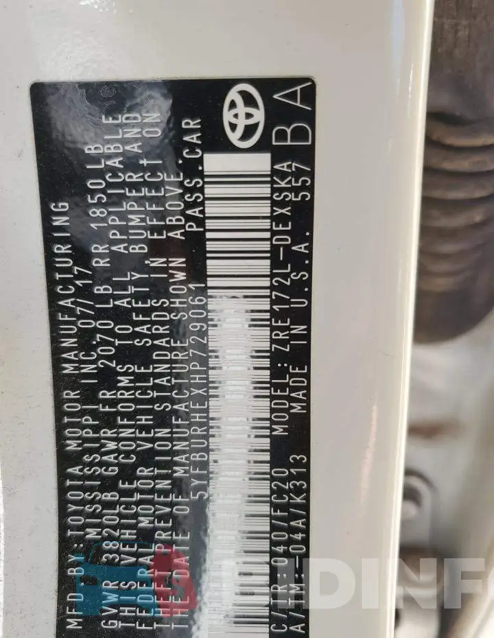 5YFBURHEXHP729061 Photo# 12