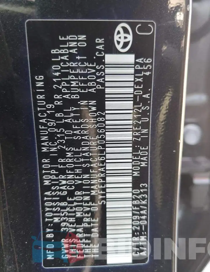 5YFEPRAE6LP056082 Photo# 13