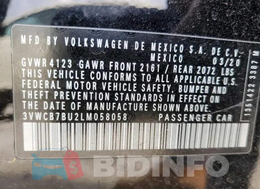 3VWCB7BU2LM058058 Photo# 12