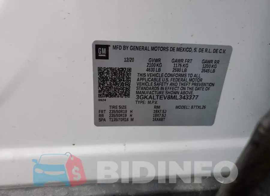 3GKALTEV8ML343377 Photo# 12