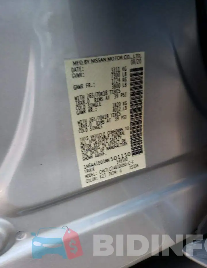1N6AA1ED1MN501150 Photo# 12