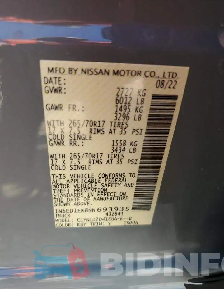 1N6ED1EK8NN693935 Photo# 12