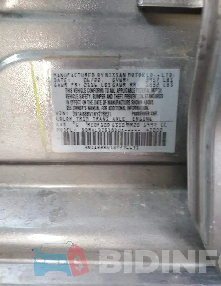 3N1AB8BV1NY276631 Photo# 12