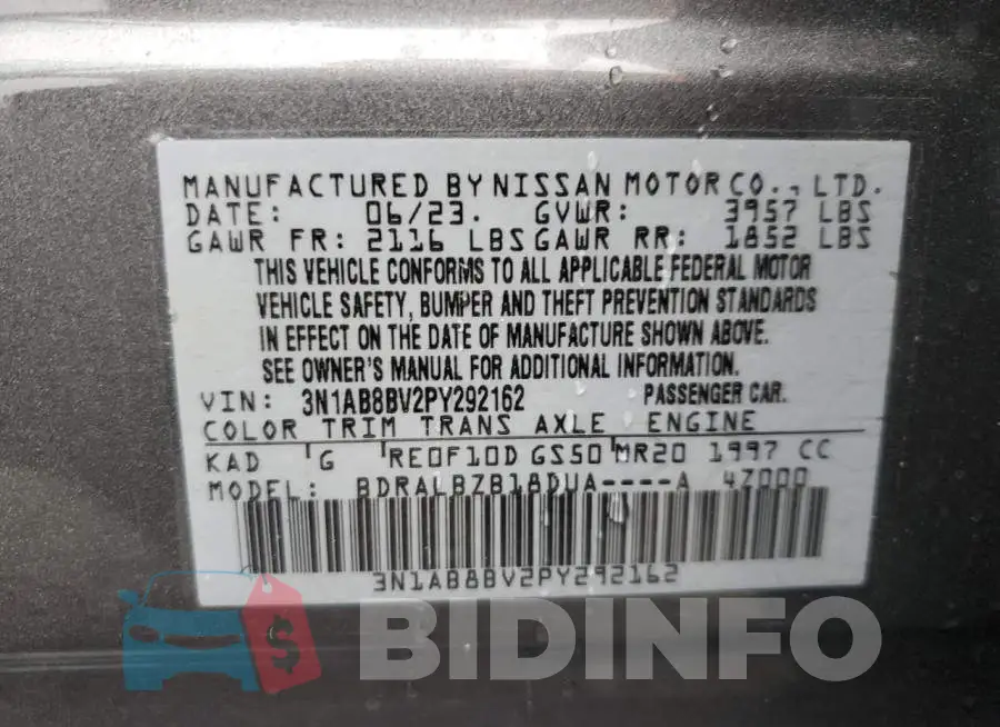 3N1AB8BV2PY292162 Photo# 12