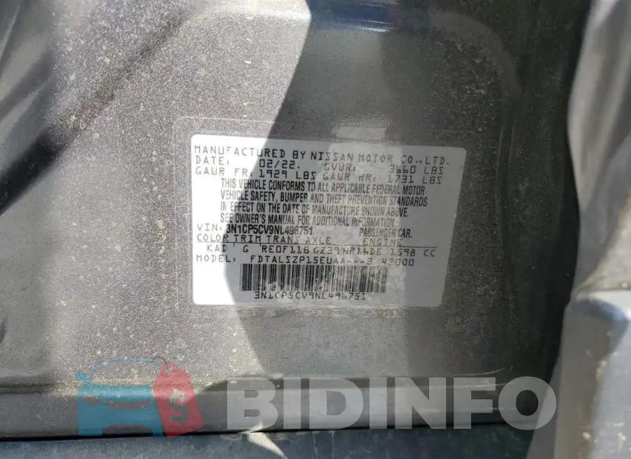3N1CP5CV9NL496751 Photo# 13