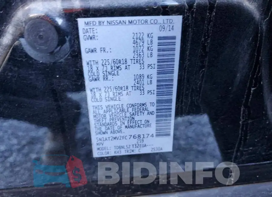 5N1AT2MV2FC768174 Photo# 13
