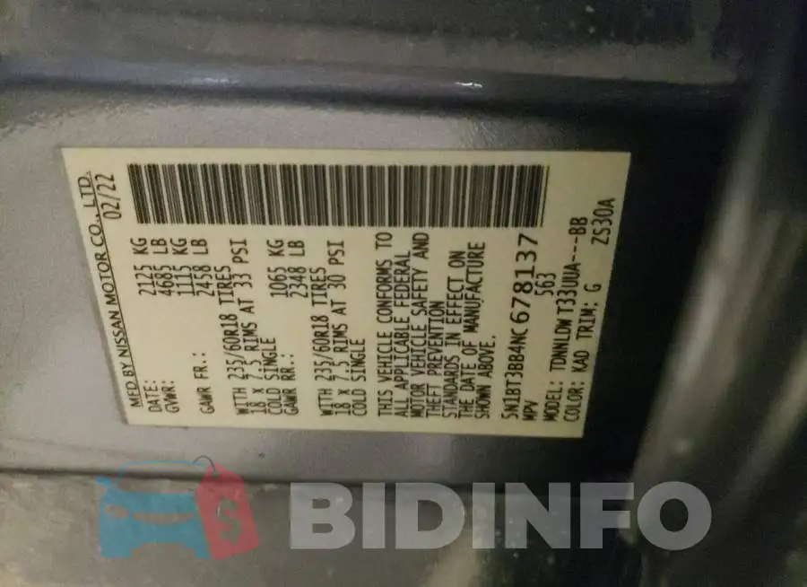 5N1BT3BB4NC678137 Photo# 12