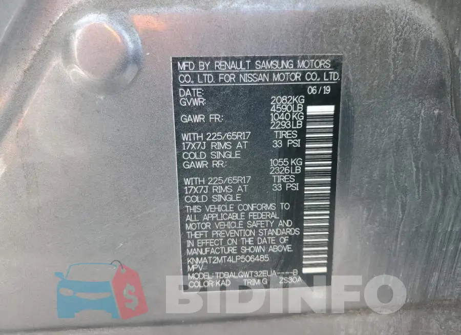 KNMAT2MT4LP506485 Photo# 12