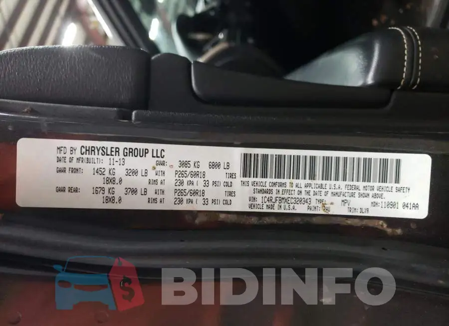 1C4RJFBMXEC320343 Photo# 12