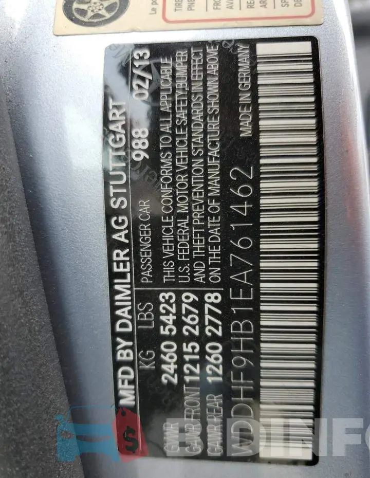 WDDHF9HB1EA761462 Photo# 13