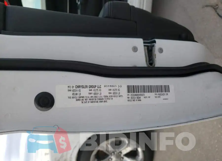 2C3CDXBG9EH259372 Photo# 12