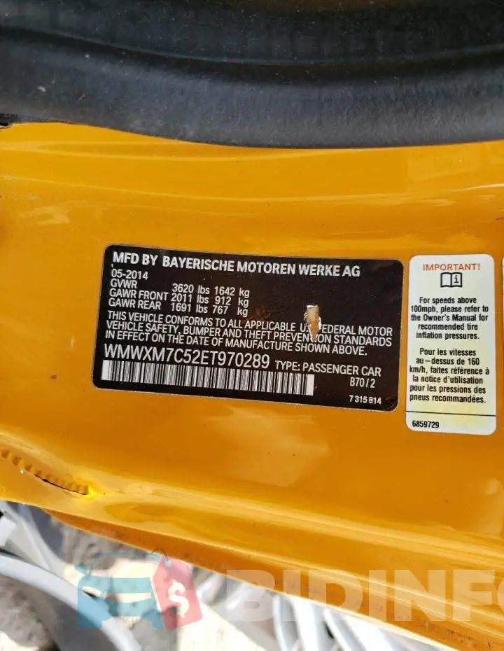 WMWXM7C52ET970289 Photo# 12