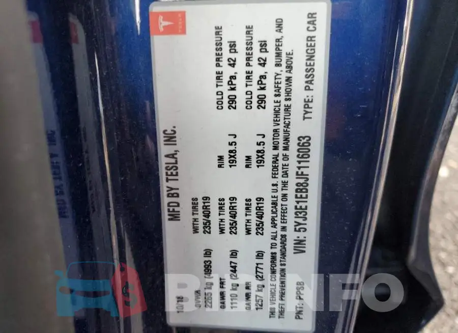 5YJ3E1EB8JF116063 Photo# 12