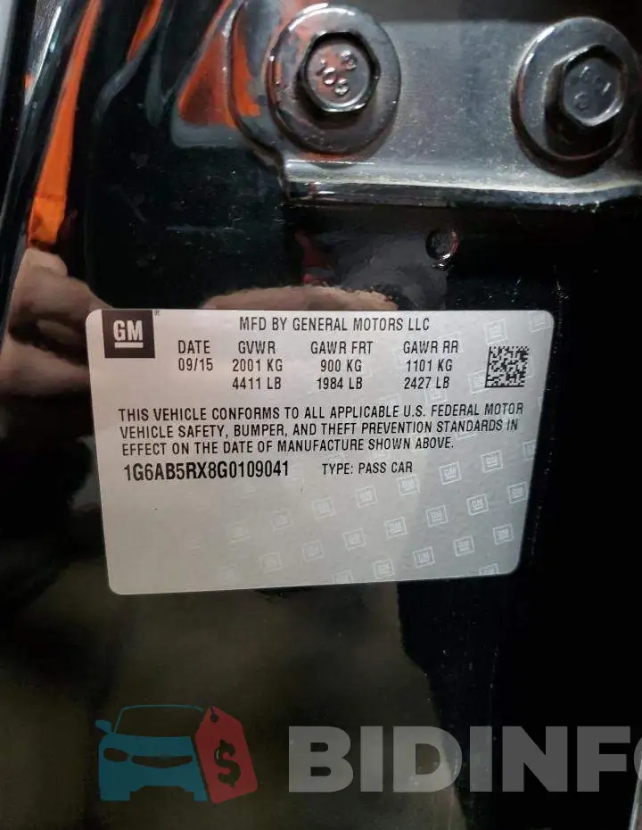 1G6AB5RX8G0109041 Photo# 12