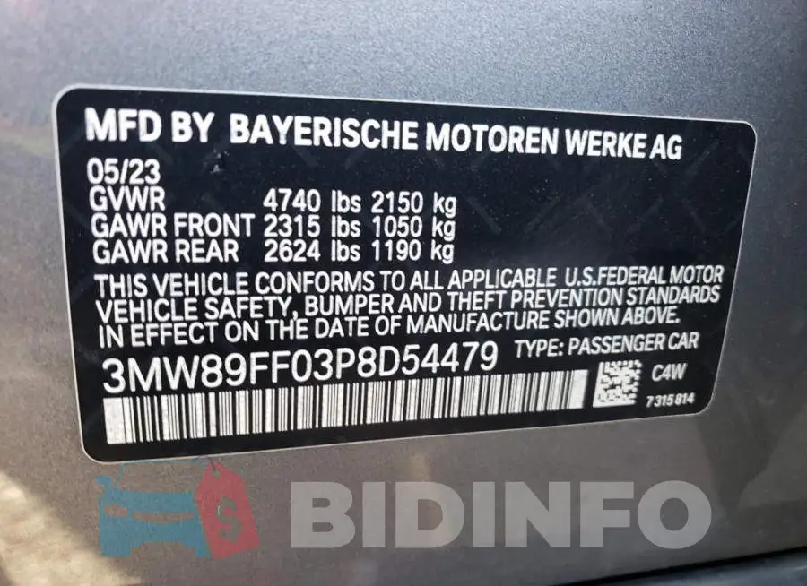 3MW89FF03P8D54479 Photo# 12