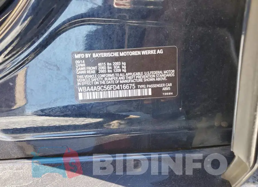 WBA4A9C56FD416675 Photo# 12