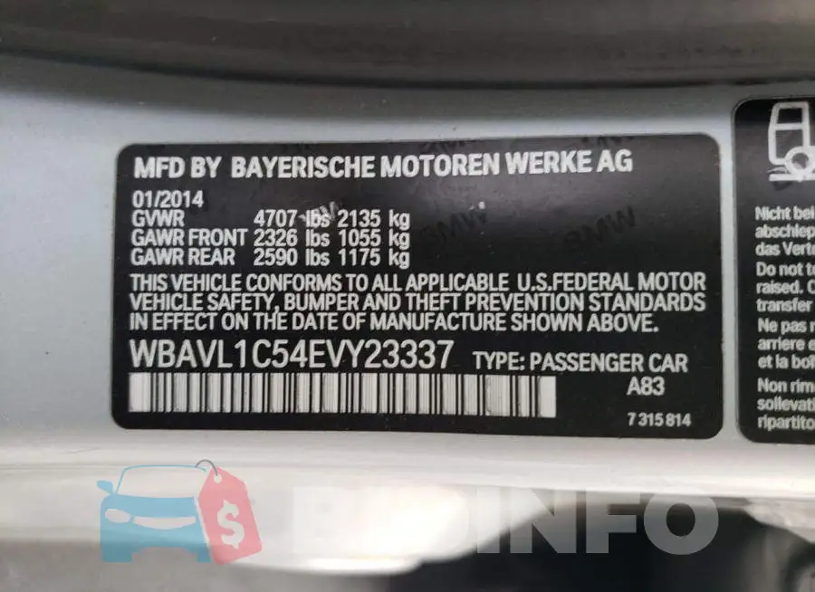 WBAVL1C54EVY23337 Photo# 13