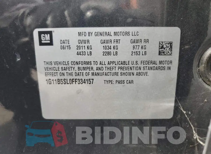 1G11B5SL0FF334157 Photo# 12