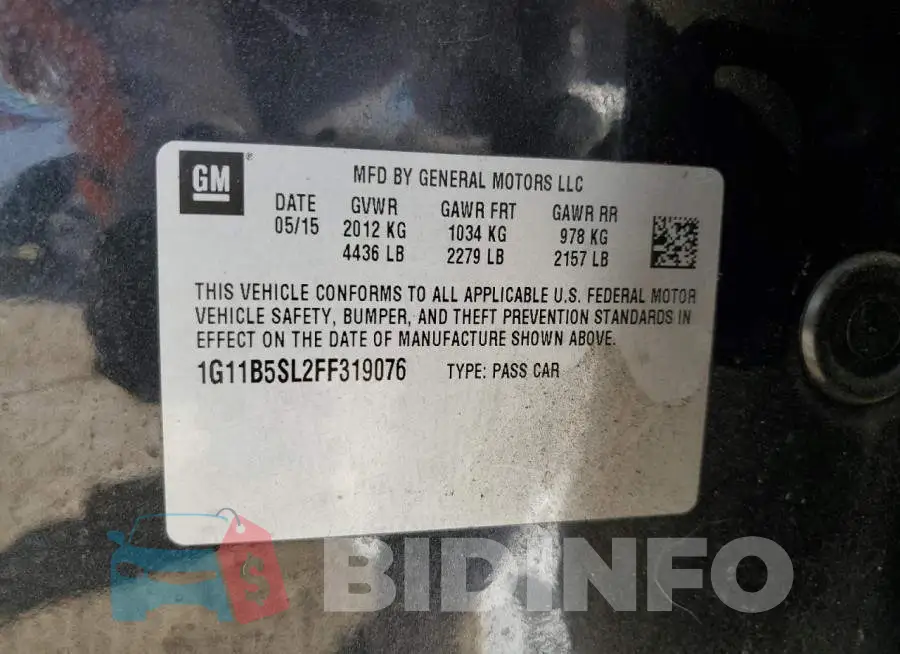 1G11B5SL2FF319076 Photo# 12