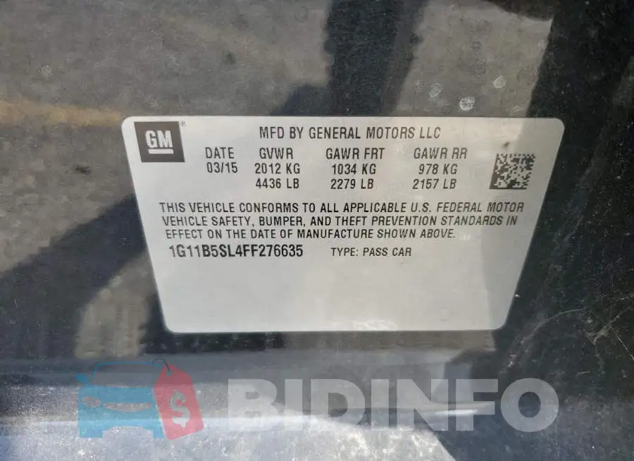 1G11B5SL4FF276635 Photo# 12