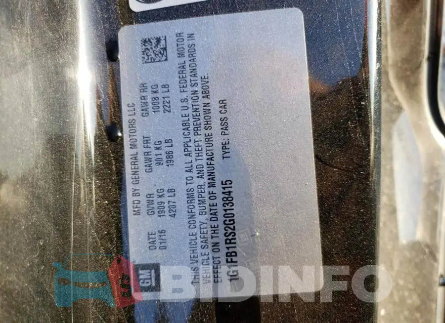 1G1FB1RS2G0138415 Photo# 13