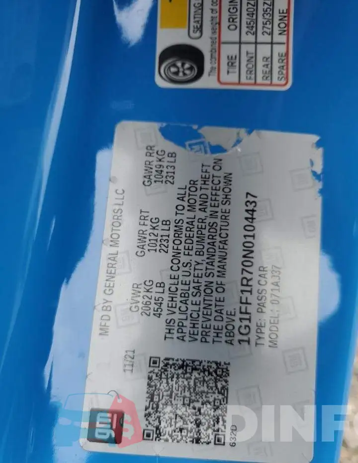 1G1FF1R70N0104437 Photo# 12