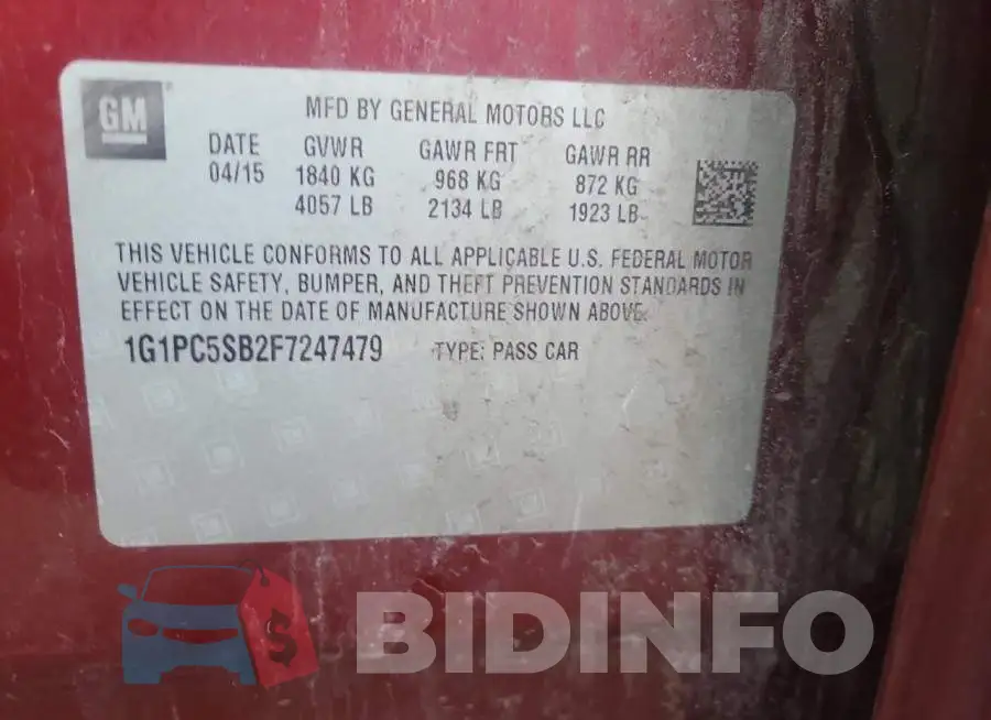1G1PC5SB2F7247479 Photo# 12