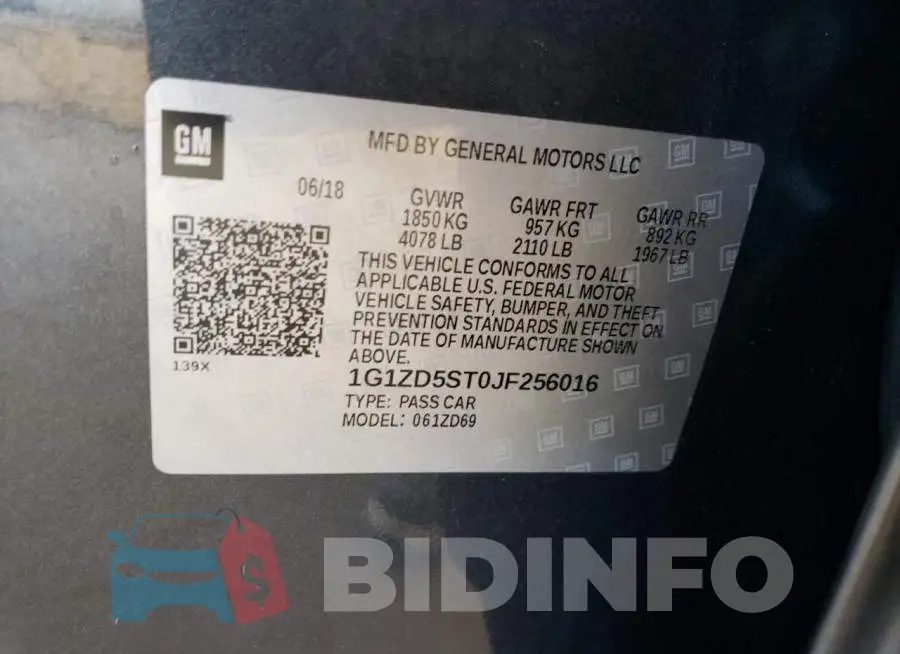 1G1ZD5ST0JF256016 Photo# 12